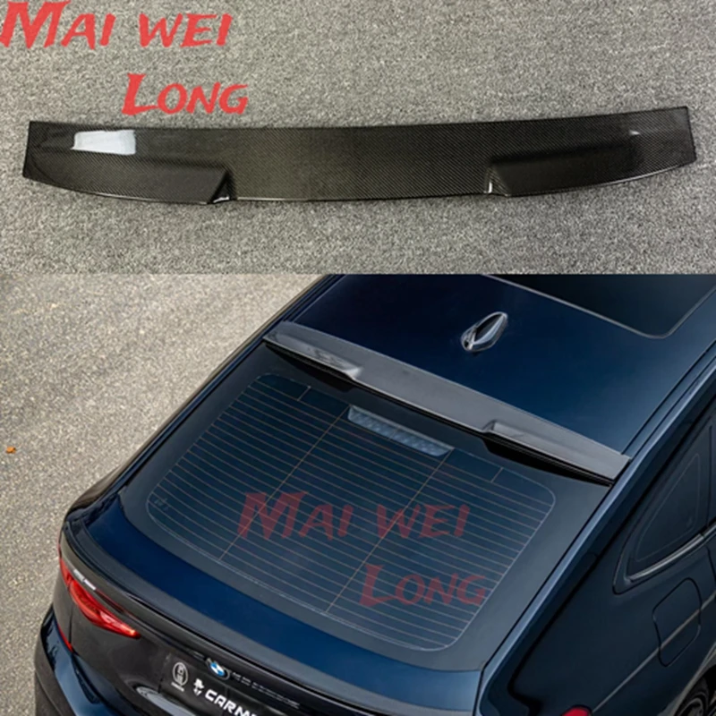 

For BMW 6 Series GT G32 2021-2023 Real Carbon Fiber roof spoiler Back Trunk Tail Wing