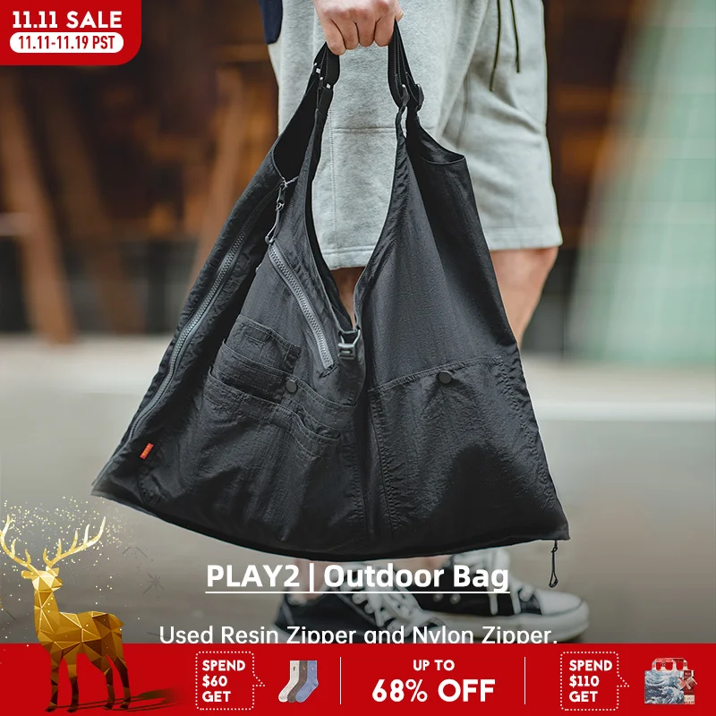 

Maden Workwear Retro Multi Pocket Sleeveless Nylon Vest Outdoor Functional Dual Purpose Bag Coat For Men 2023 Fashion