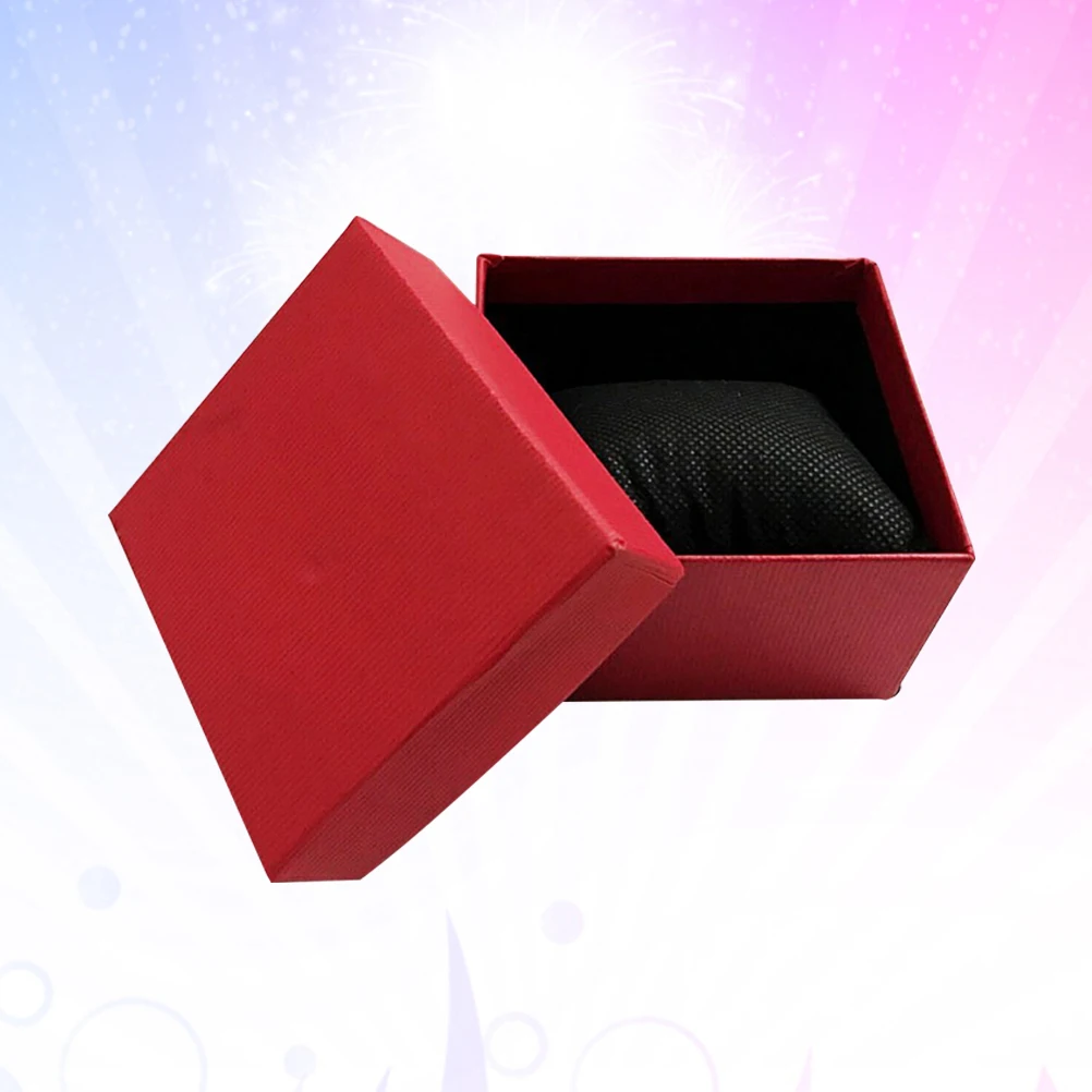 

Watch Box Holder Non-woven Fabric Cushion Organizer Storage Box Jewelry Bracelet Storage Gift Case ( Random Color)