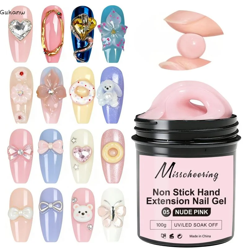 [WHB]100g Non Stick Hand Extension Nail Gel Solid UV Gel Polish For Nail Building 3D Sculpture Carving For Manicure