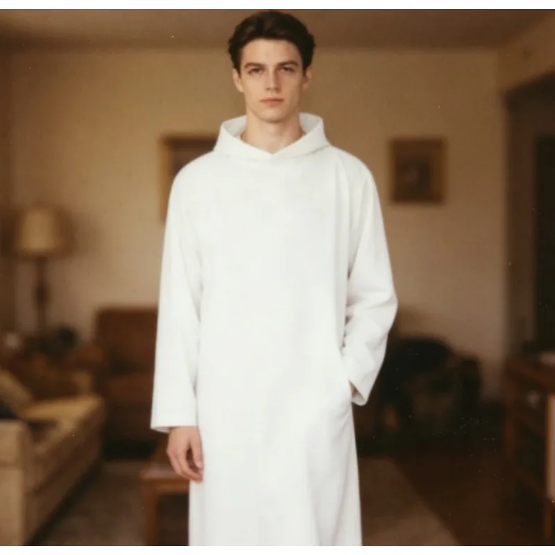 

Original Priest Costume Church Choir Robe Alluring Velvet Fabric for Cosplay Chorus Performance and Religious Pageant