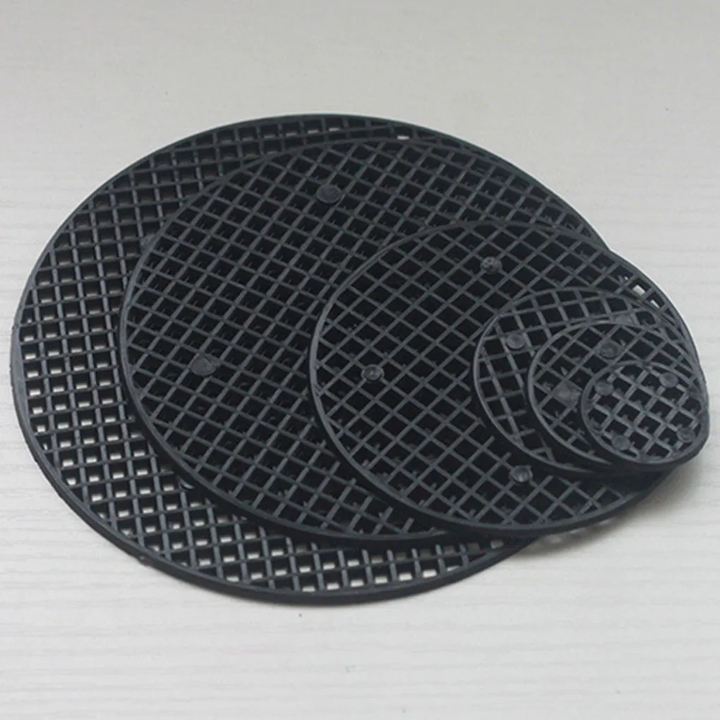 원형 화분 매트, 분재 바닥 그물 패드, 메쉬 배수 단단한 메쉬 구멍 스크린, 화분 구멍 메쉬 패드, 세트 당 100 개