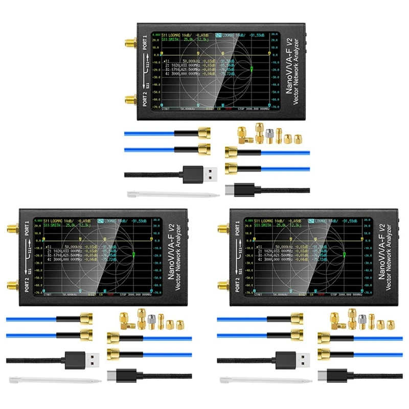 

Векторный анализатор сети Nanovna-F V2 3X, 50 кгц-3 ГГц, анализатор антенны HF, VHF, UHF, VNA, 4,3 дюйма, 5000 мАч