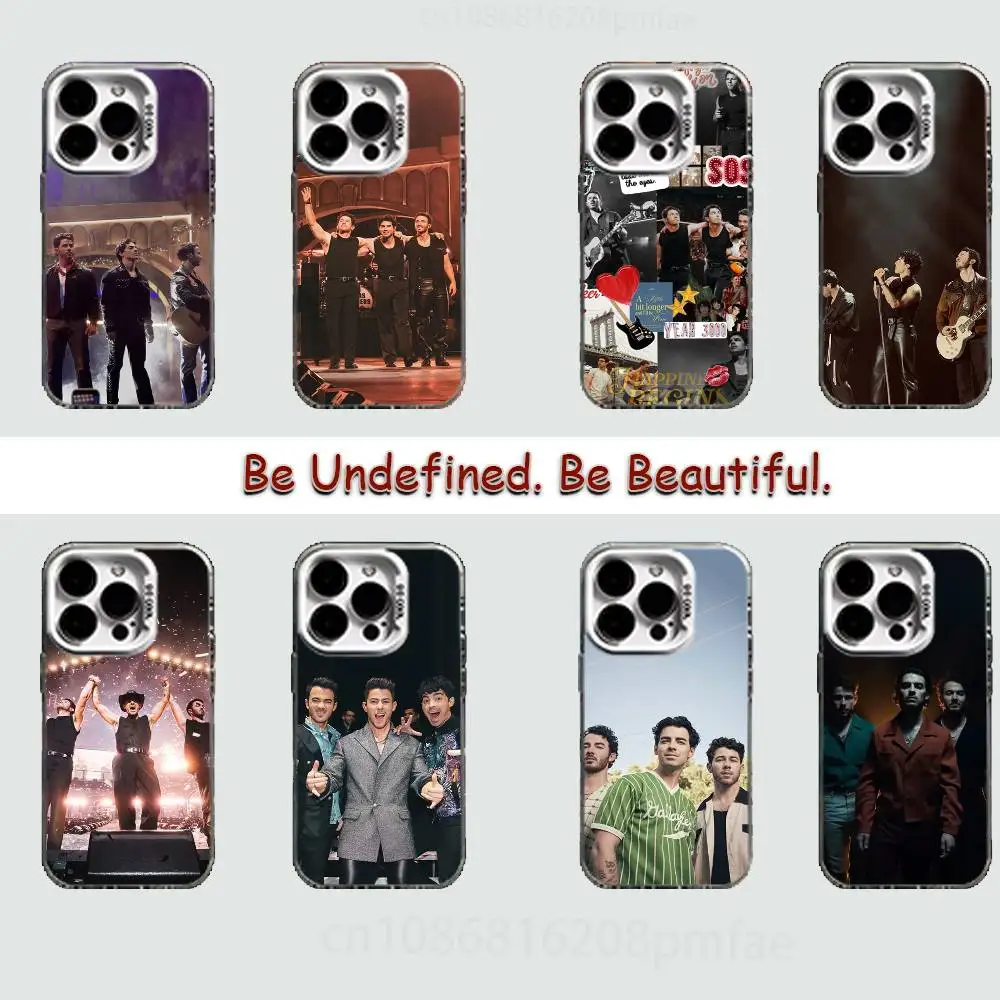 

J-Jonas Brothers Band White Shockproof Phone Case For iPhone 17,16,15,14,13,12,11,Pro,XS,Max,Plus,Mini,SE