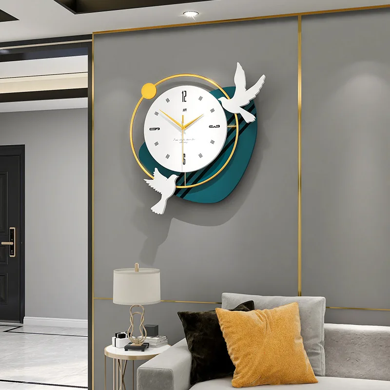 

Wall-mounted Silent Bird Clock, Modern Luxury Home Decoration