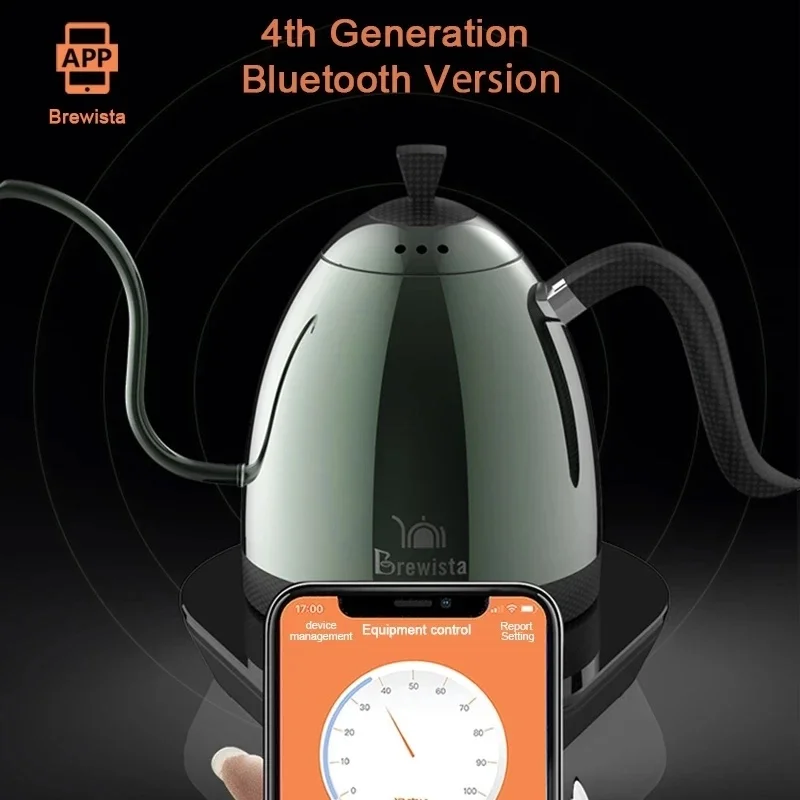 Brewista- Coffee Kettle, Intelligent Gooseneck, Insulated, Variable Pour Over, Coffee Water Pot, Bluetooth, 600ml, 220V