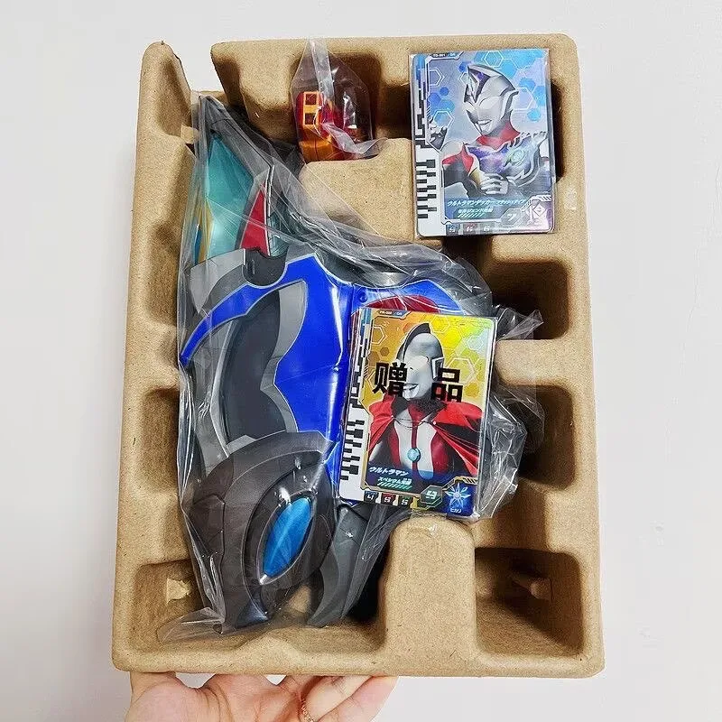 Tarjeta Bandai Original DX Ultraman Decker, Ultra D Flasher Summoner Terraphaser, Figuras de Acción de Anime en PVC, Modelo Coleccionable, Juguete de Regalo