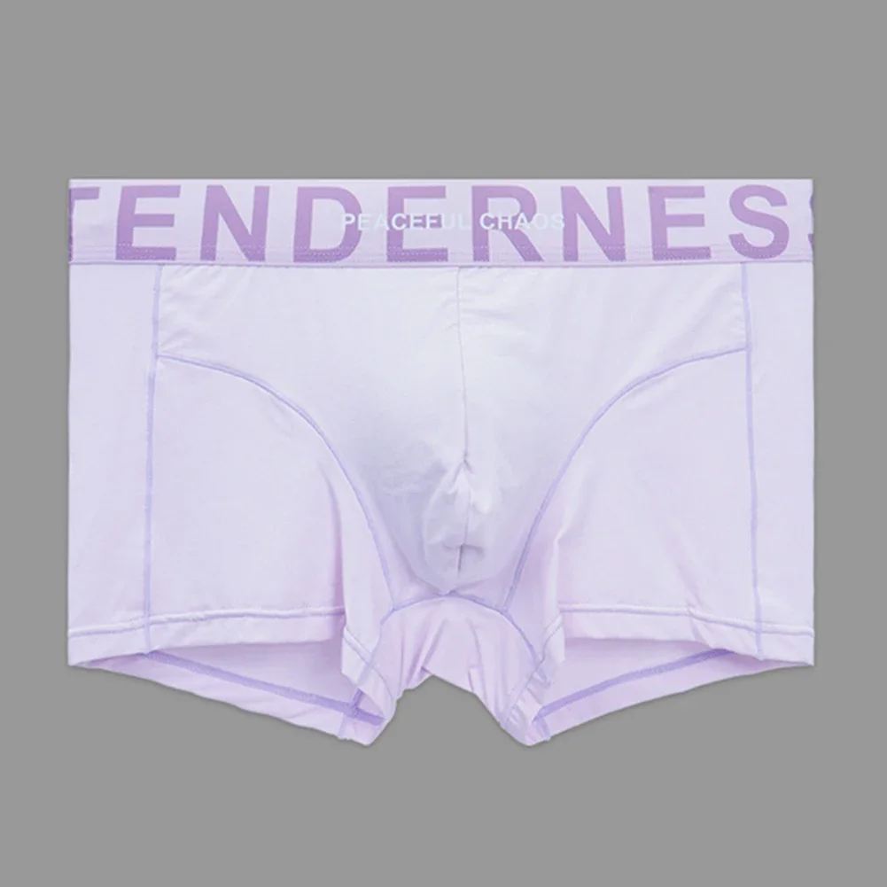 

Mens Silky Underwear Boxer Briefs Thin Solid Color Simple Basic Ice Silk Comfort Mens Underpants Cotton Men's Panties