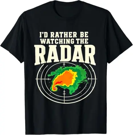 Ich würde lieber Radar Edges Distressed Storm Chaser T-Shirt Y2k Tracking Severe Tornadoes Grafik-Bekleidung aus weicher Baumwolle ansehen – Detail 9