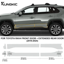 for Toyota Rav4 2019-2024 Car Door Triangle Protective Film PPF TPU Refit Door Sills Sticker Transparent 8.5mil Precut