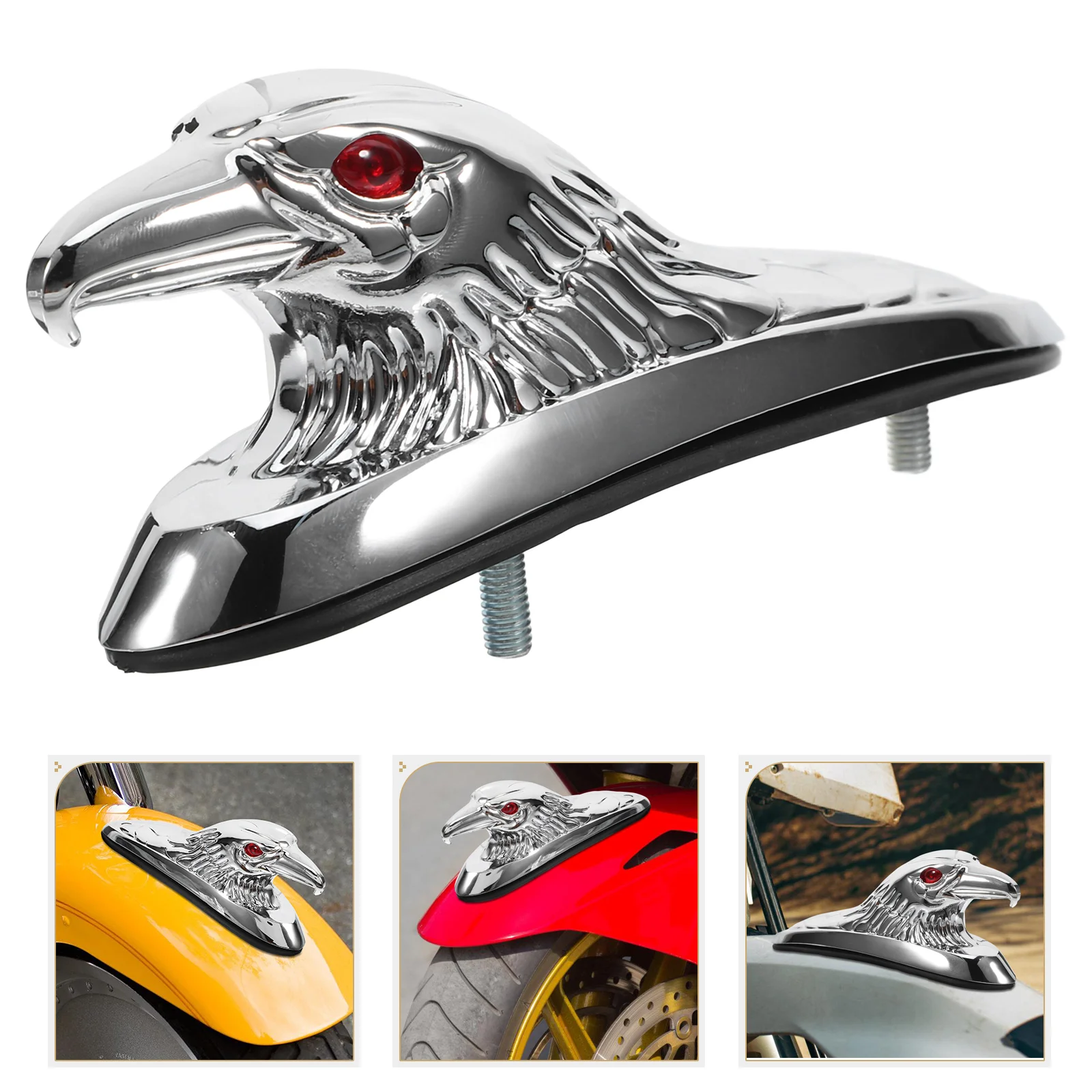 

Motorcycle Accessories Trim Eagle Head Ornament Universal Mudguard Decor