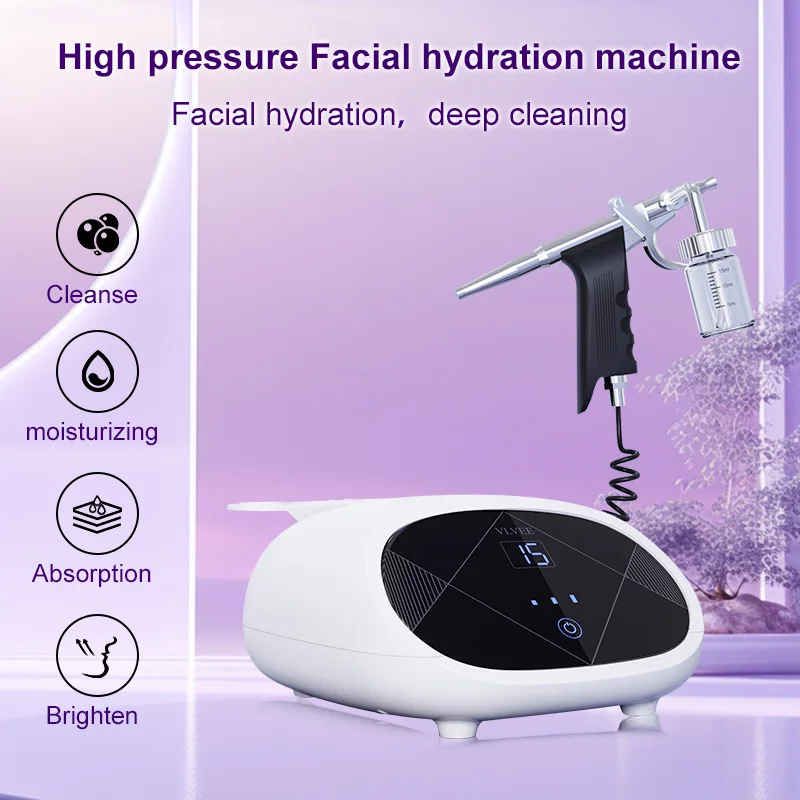 VLVEE Professional Face hydration device 3 Gears High Pressure adjustment Moisturize the skin Desktop handheld spray gun HomeUse