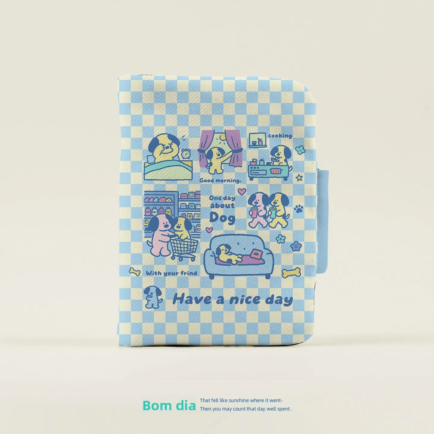 cute-dog-diary-high-aesthetic-passport-holder-travel-document-bag-wallet-card-storage-bag-casual-simple-style-for-adults