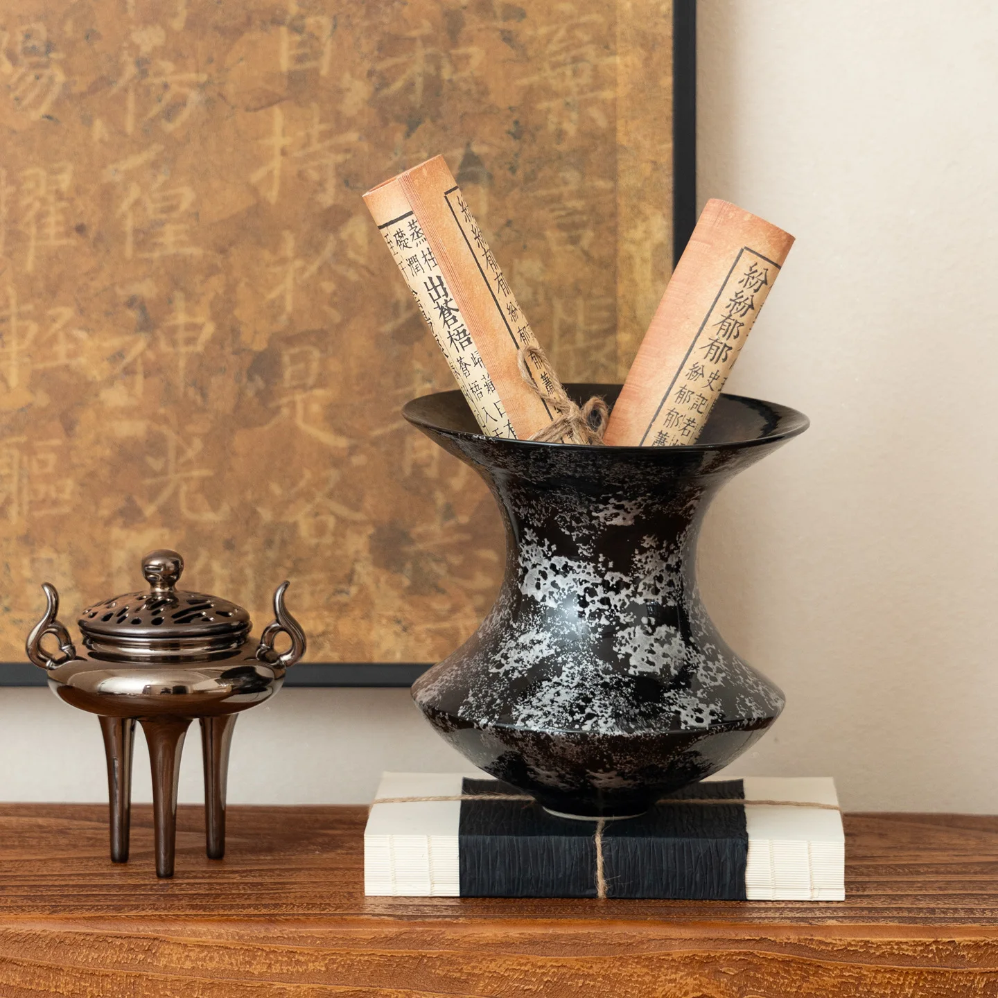 DSA medieval ceramic vase art ornament study living room office entrance artwork flower ware retro soft decoration jewelry