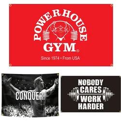 90x150cm Power House Flag Polyester Printed GYM  Banner For Decor