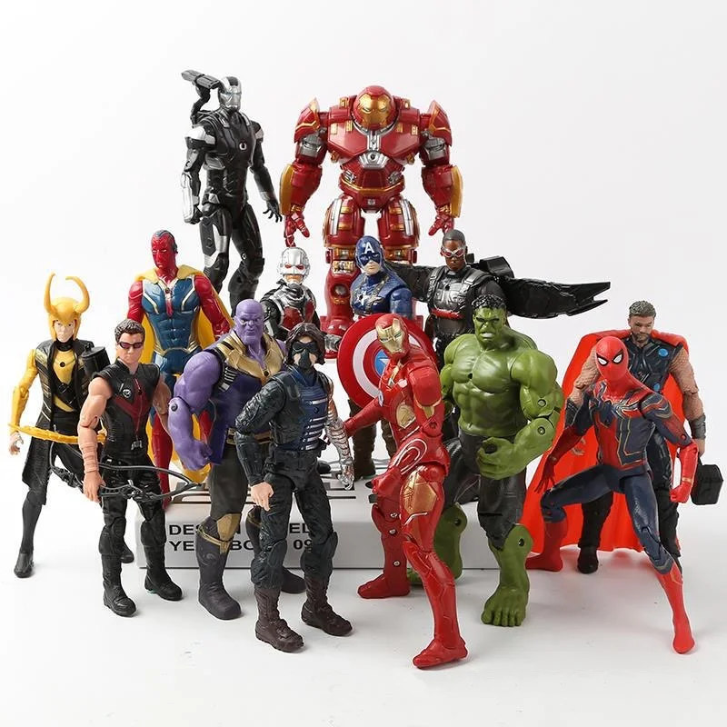 Marvel Avengers Movie Hero Iron Man Spider Man Dr Strange Deadpool Hulk Action Figures Model Dolls Children Toys Christmas Gifts