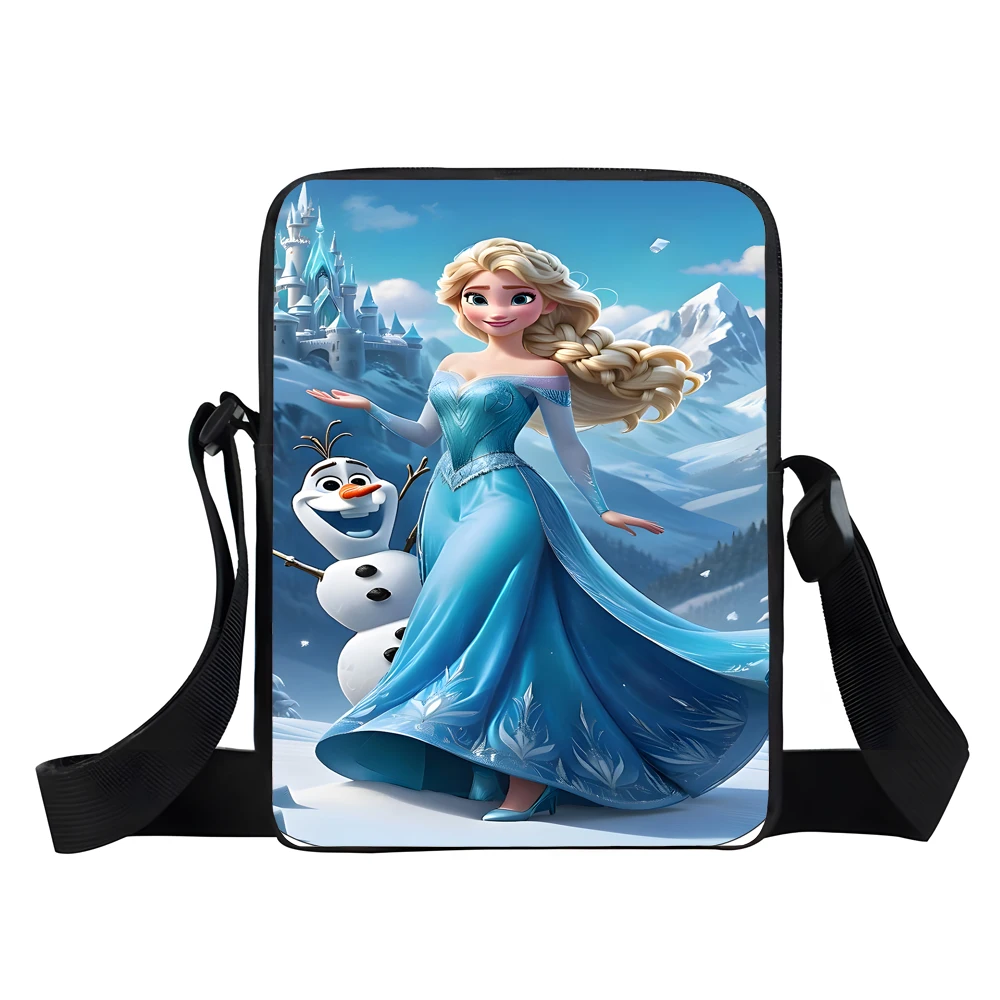 

Boy Girls Cute Frozen Princess Elsa Printed Shoulder Messenger Bag Child Casual Handbag Men Women Phone Bag Shopping Bag
