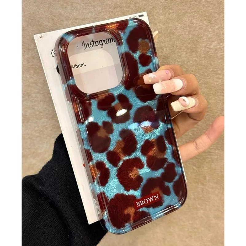 

For IPhone Case IPhone 17 Pro Max 17Air 16 Plus Retro Leopard Print Case Apple 15 14 Pro Protective Case 13 12 Mini Phone Cover