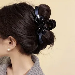 Fashions Large Women Fade Color Acrylic Bows Shark Clips Simple Temperament Hair Grab Girls Hair Clips Hairpin Accessories