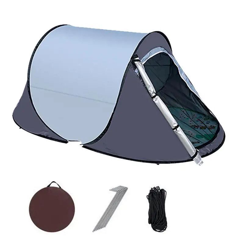 

fully automatic tent pop up Sunshade Front and rear ventilation Foldable Automatic Beach Outdoor Picnic tent for 1-2 people