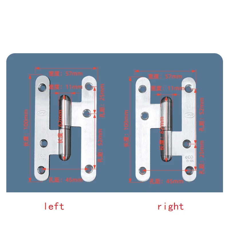 2pcs H shaped detachable hinge stainless steel flat 4-inch bathroom door cabinet door hinge