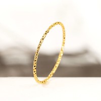 1mm Thin Stackable Ring Stainless Steel Faceted Ring for Women Girl Size 4-10