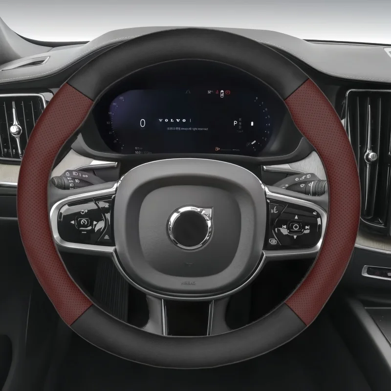 

Carbon Fiber Texture Steering Wheel Cover for Volvo XC40、XC60、XC90、S60、S90、V60、V90 ,Fits 37-38.5cm/14.56-15.16in Steering Wheels