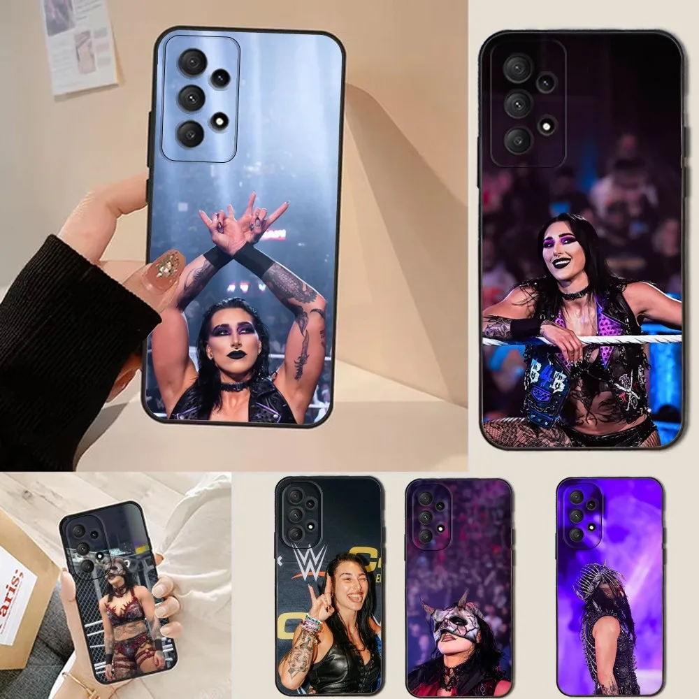 

R-Rhea Ripley Wrestler Phone Case For Samsung Galaxy A13,A21s,A22,A31,A32,A52,A53,A71,A80,Soft Black Shell