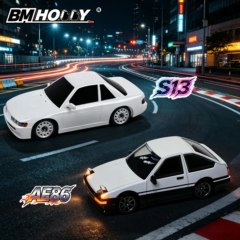 1:28 Scale BMHOBBY BMRX FLD S13 AE86 RC Drift Car 2WD Rear Drive Racing Frame with Gyro New Control Board Toy Gift for Boys