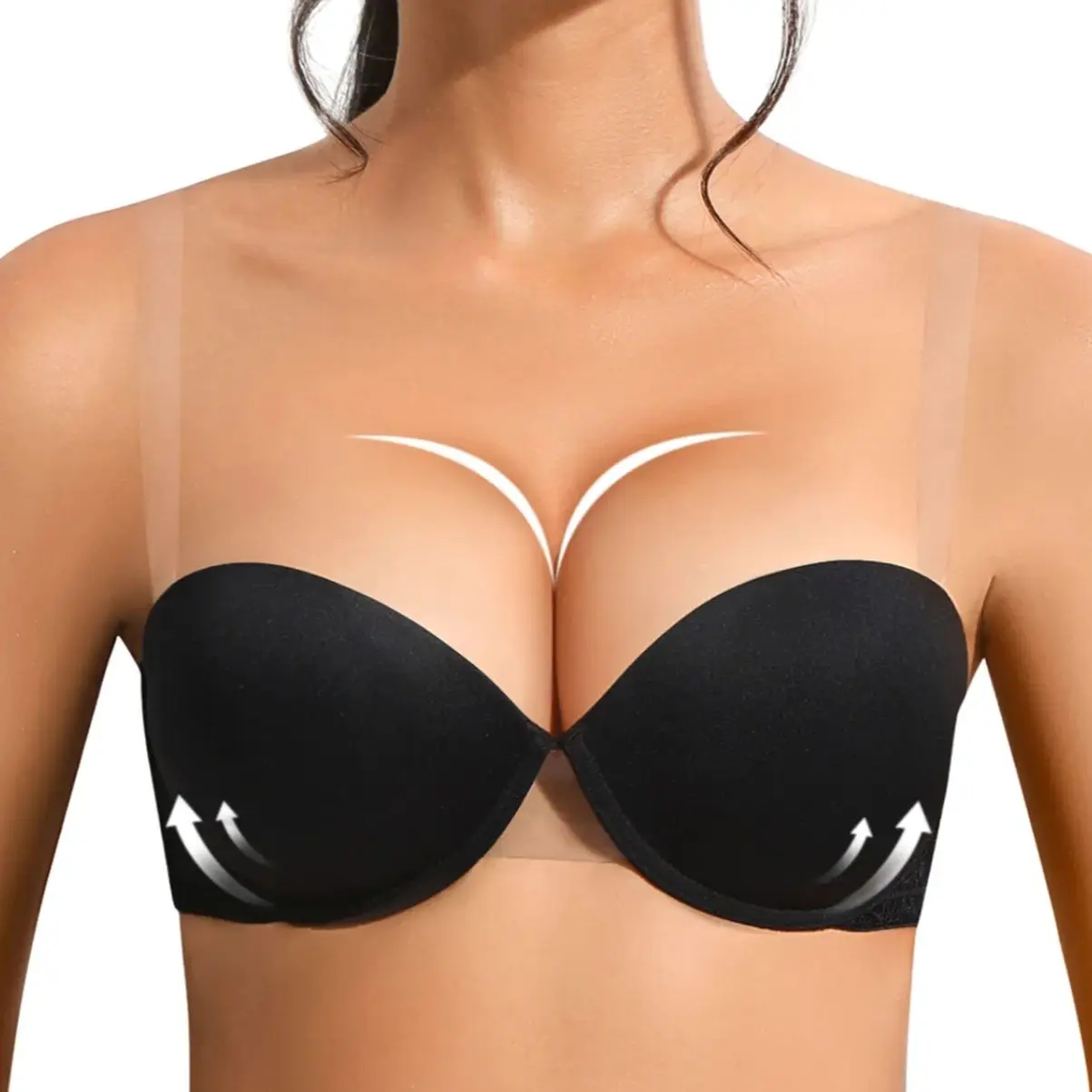 

New Ladies Bras Ultra Push Up Padded Strapless Bra Adjusted Straps Halter Everyday Sexy Plunge Bras Lace Bralette Underwire