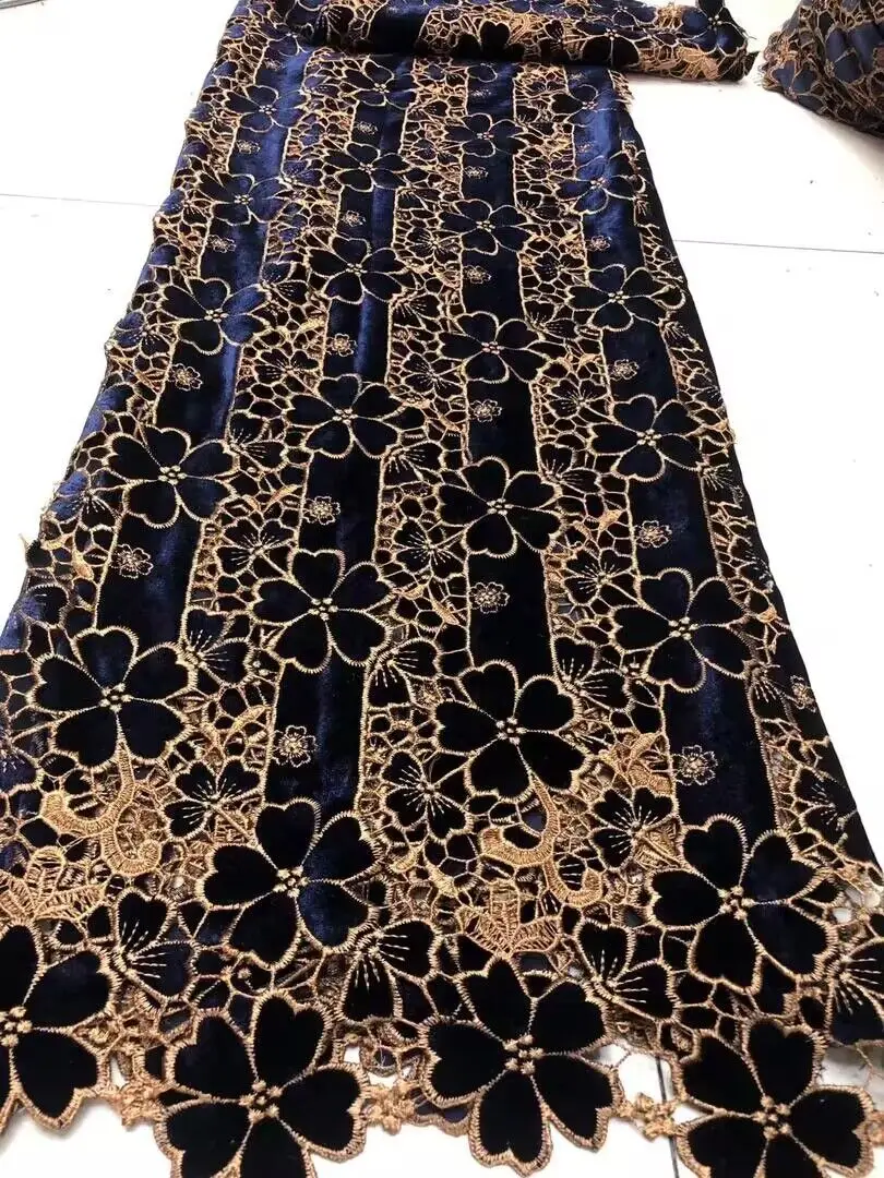 Soft Velvet Lace Luxury Style Embroidery African Swiss Voile Fabric 2024 High Quality Guipure Lace Fabric Laser Dry Lace