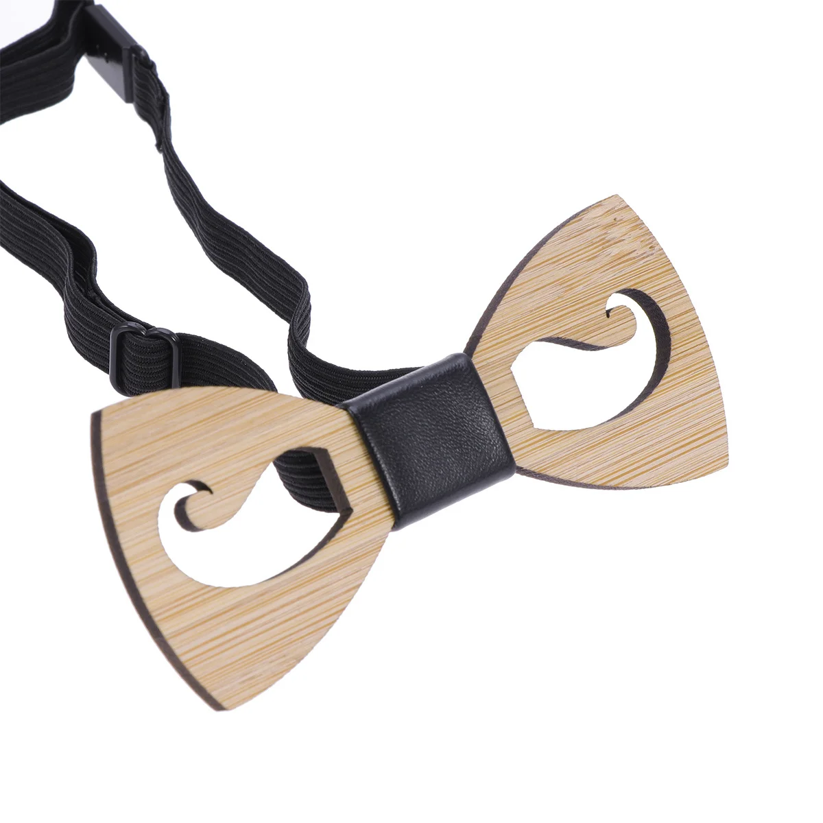 

Wooden Bowtie Handcrafted Hollow Shape Pre-Shaped Adjustable Bowknot for Wedding Party Collar Men Dress