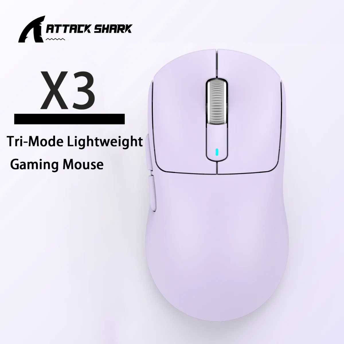 Kabellose Gaming-Maus Attack Shark X3 Tri-Mode-Verbindung Leichte Makro-Maus PixArt PAW3395 650IPS
