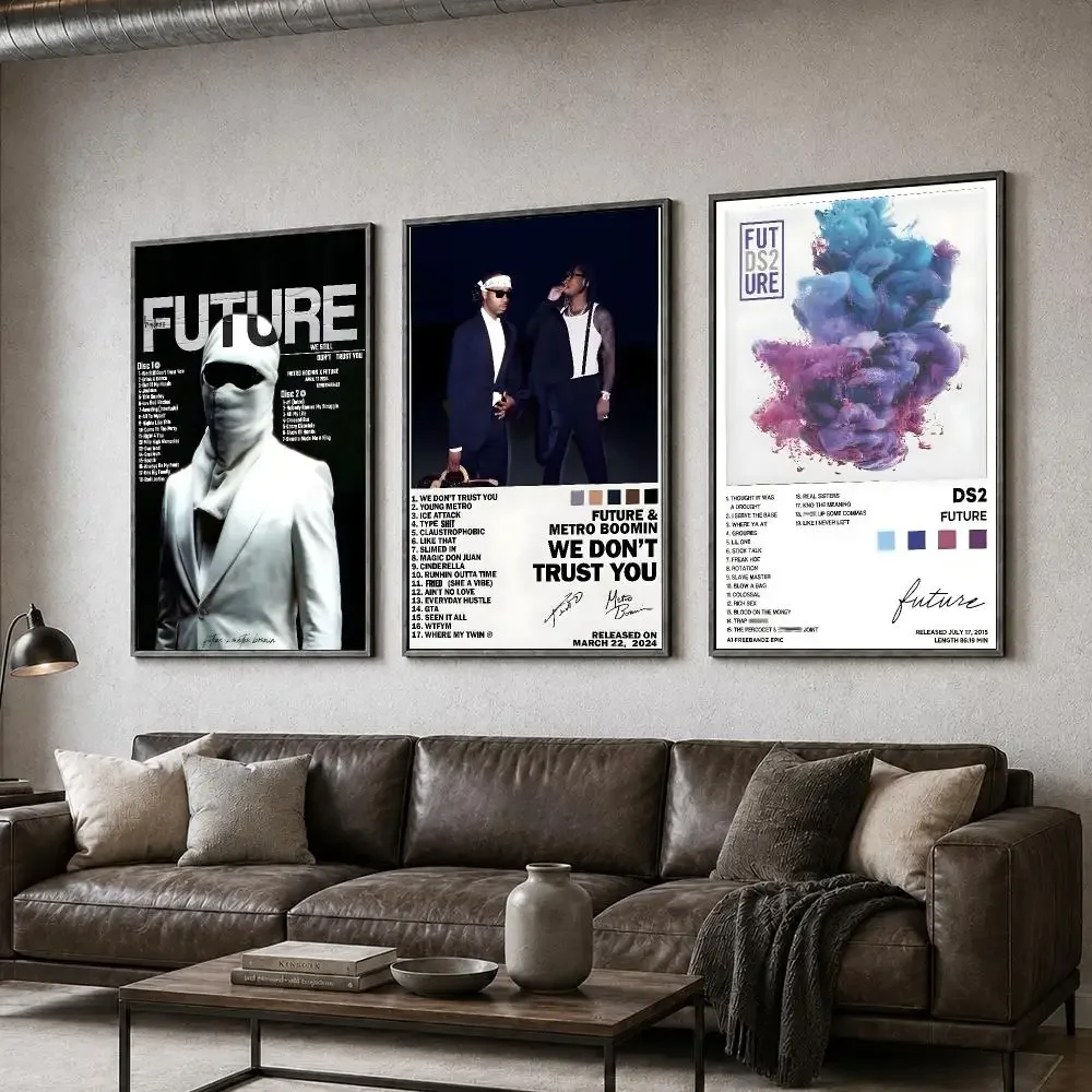 Music Future Rap Hip Hop Poster  PP Self Adhesive Home Garage Dorm Bar Wall Decor Aesthetic Retro Gift