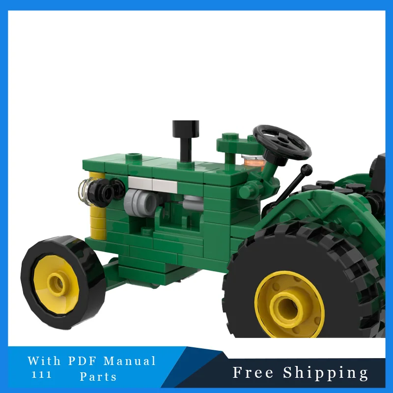 111 PCS Iconico Verde Trattore Agricolo Tecnologia Mattoni Building Block Modello Assemblaggio FAI DA TE Giocattolo Ragazzi Compleanno Regali Di Natale