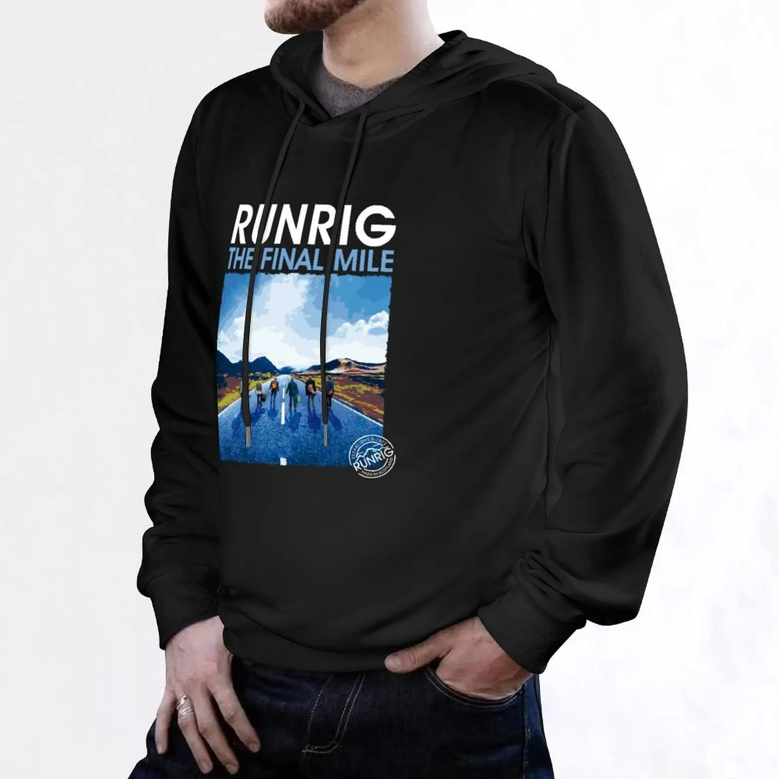 RUNRIG هوديي ملابس رجالي ملابس رجالي خريف منتجات جديدة جرافيك تي شيرت رجالي جرافيك هوديس