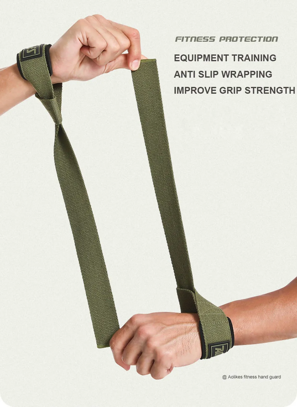 AOLIKES 1 Paar Gewichthebergurte, rutschfeste Silikon-Hebe-Handgelenkschlaufen, Kraft, Kreuzheben, Crossfit-Handgriffe, Handgelenkstütze – Detail 3