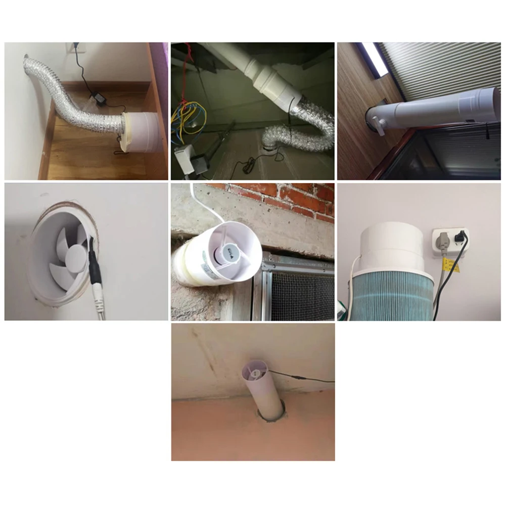 Ventola di scarico da 1 pezzo compatibile con tubi in PVC da 4 pollici Specifiche del connettore femmina CC 5521 Dimensioni circa 110 * 140 mm