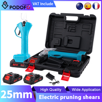 Podofo 21V Brushless Electric Pruning Shear Scissors Cordless Branch Cup secator Garden Pruner with 2 Lithium-Ion Battery