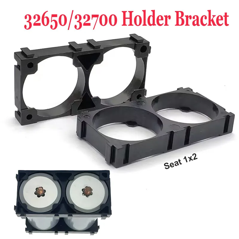 32650 32700 32900 Battery Case Holder Bracket Cell Safety Anti Vibration Plastic Brackets Batteries Connection Seat 1x2