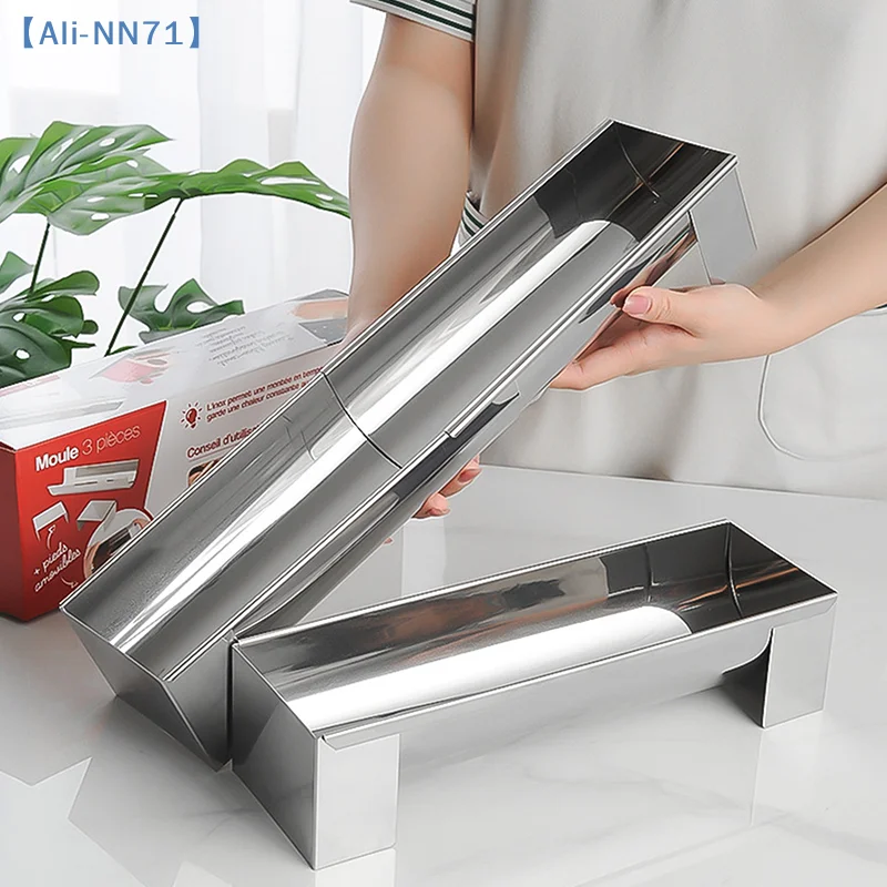 

【NN71】Cake Slot Mold Set Stainless Steel DIY Christmas Dessert Chocolate Pastry Baking Accessories Moule Buche De Noel