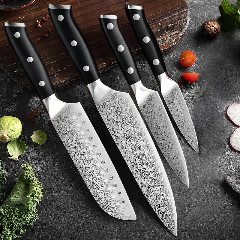 Kitchen Chef Knives Set Forged Cutting Peeling Cleaver Fish Fillet Stainless Steel Japanese Santoku Sashimi Knife