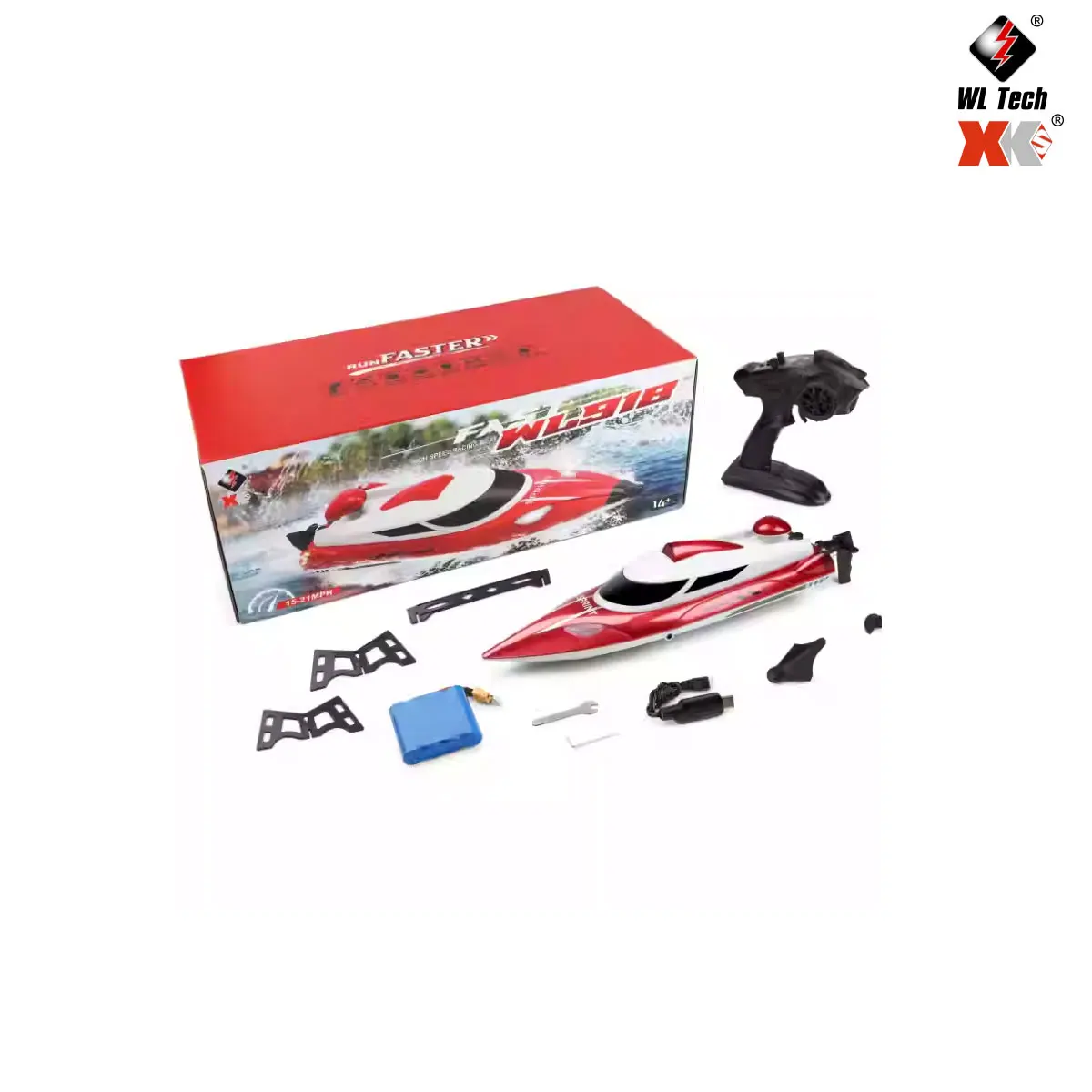 WLtoys WL918 RC Boot 2,4 GHz 35 KM/H Kohlebürste High Speed Racing Schiff Fernbedienung Schnellboot Spielzeug für Jungen Weihnachtsgeschenk