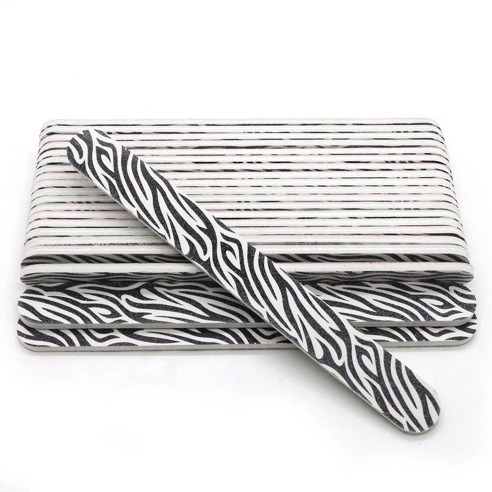 

30Pcs Professional Nail File Double Sided Strong Sandpaper Nails File Buffer Straight Manicure Tools Set Remove Gel Nail Polish