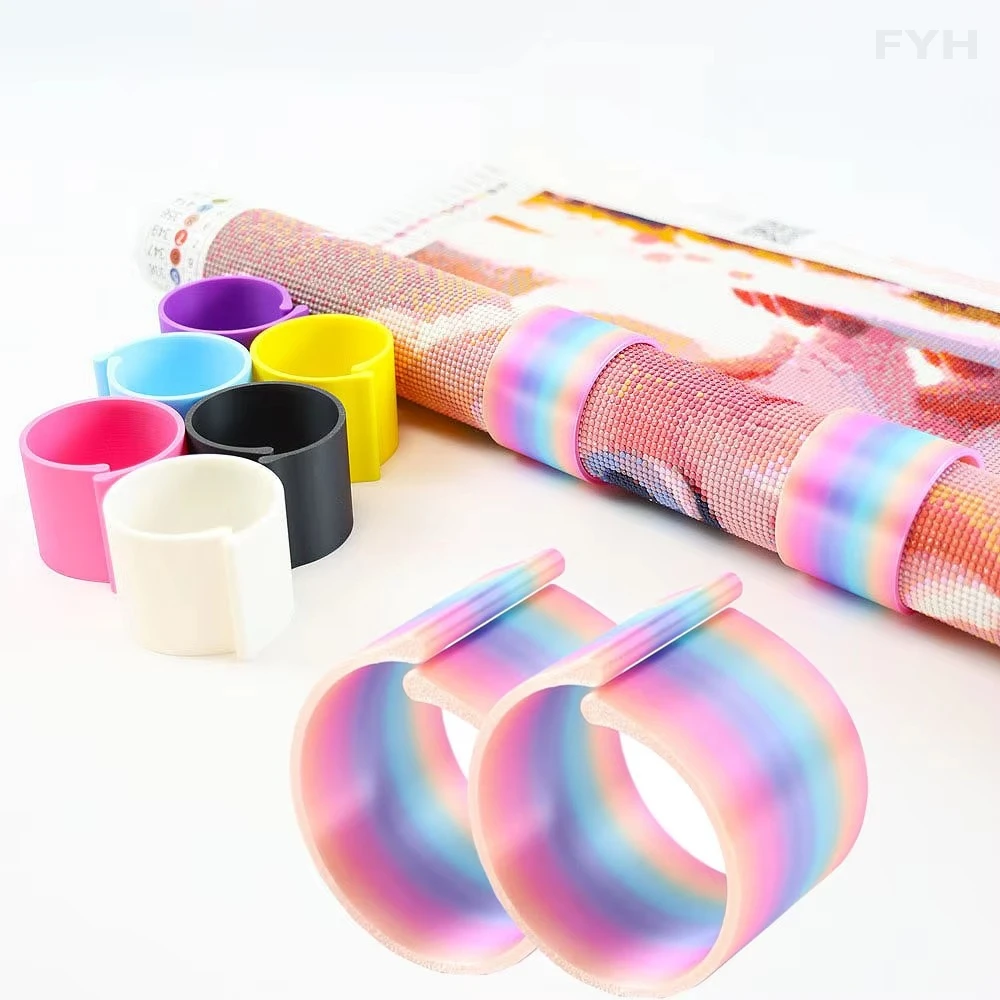 2pc Diamond Painting Canvas Roll Holder,Fixed Scroll Anti-Roll Bracket,Diamond Scroll Ring Storage ,Diamond Painting Accessories
