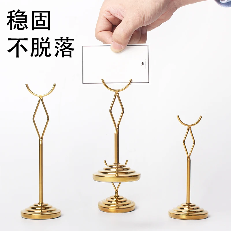 Table Number Holder Stand Photo Picture Holder Clip Steel Card Holders For Photos Food Signs Memo Notes Holder