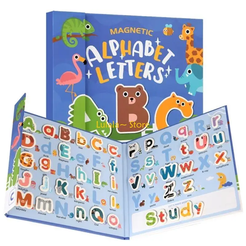 Y4QA – livre Puzzle magnétique pour l'orthographe des mots, jouet éducatif pour l'enseignement des langues pour les