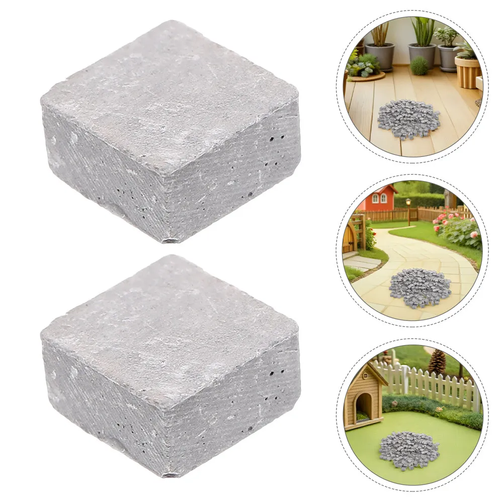 

210Pcs Miniature Grey Bricks 1:16 Scale Realistic Clay DIY Faux Brick Set for Architectural Sand Table Landscape Decoration