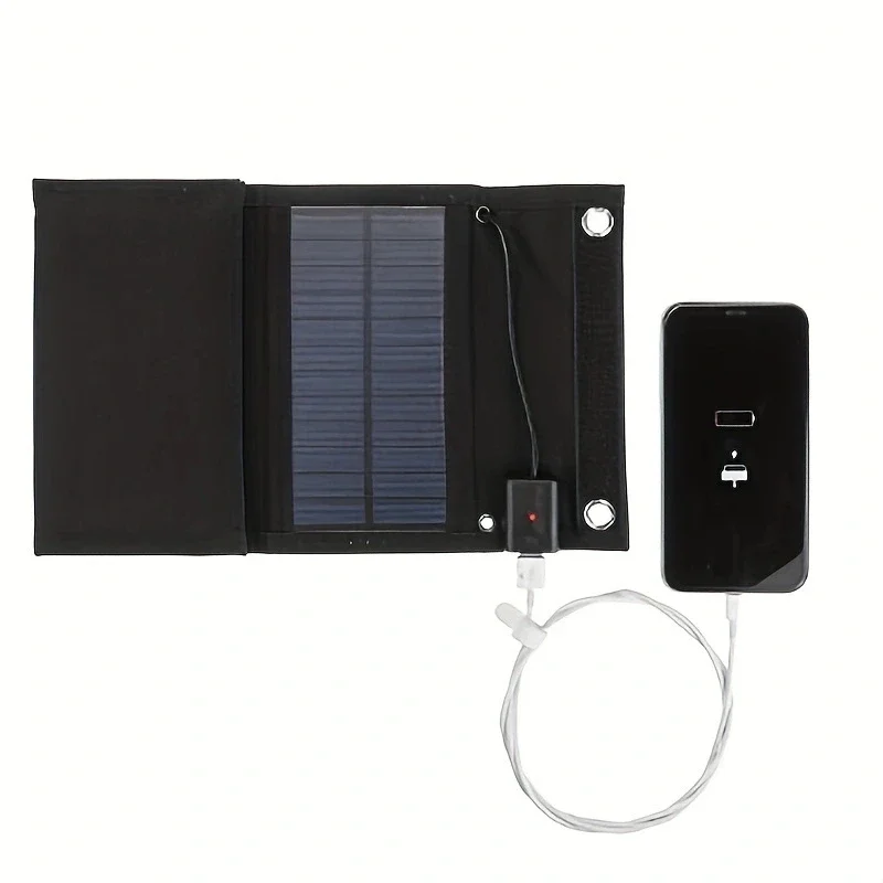 70W Foldable Solar Panel 5V USB Portable Battery Charger for Cell Phone Outdoor Waterproof Power Bank for Camping Accessories