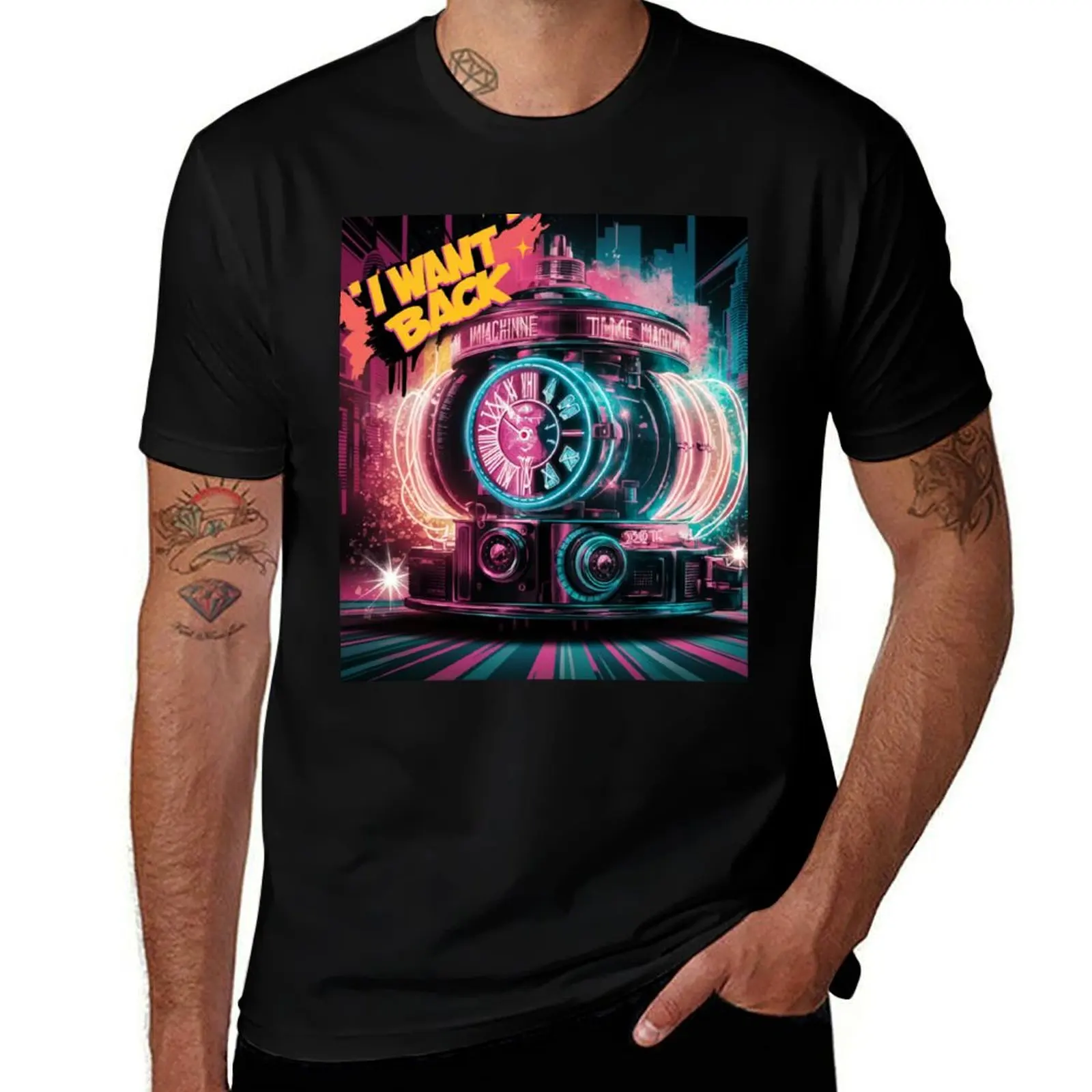 

percent man Nostalgic Machine shirt t shirt cotton Time 100 man t shirt cotton pack cotton t T-Shirt Adventure for T-Shirt